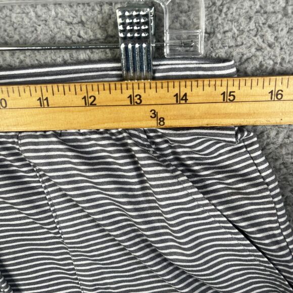 Tahari Sleepwear Pajama Pants Womens Medium Gray White Stripe Drawstring - Picture 9 of 12